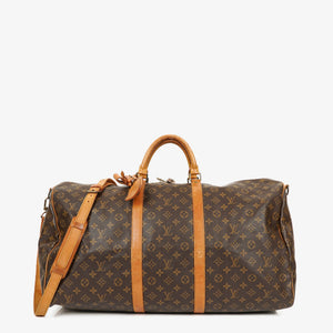 Sac de voyage Louis Vuitton Keepall 60 à bandoulière en toile Monogram