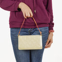 Louis Vuitton Lexington Perle Monogram Vernis Clutch Handbag