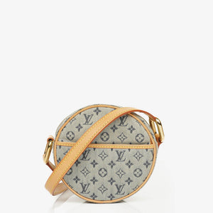 Louis Vuitton Mini Jeanne PM Blaue Monogram Mini Lin Schultertasche