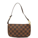 Louis Vuitton Mini Pochette Accessoires Damier Ebene Canvas Clutch Handbag