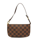 Louis Vuitton Mini Pochette Accessoires Damier Ebene Canvas Clutch Handbag