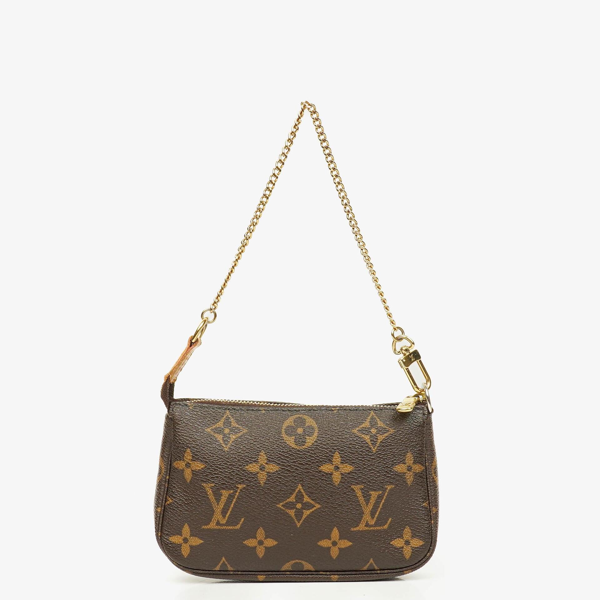 Louis Vuitton Mini Pochette Accessoires Monogram Canvas Clutch Handbag