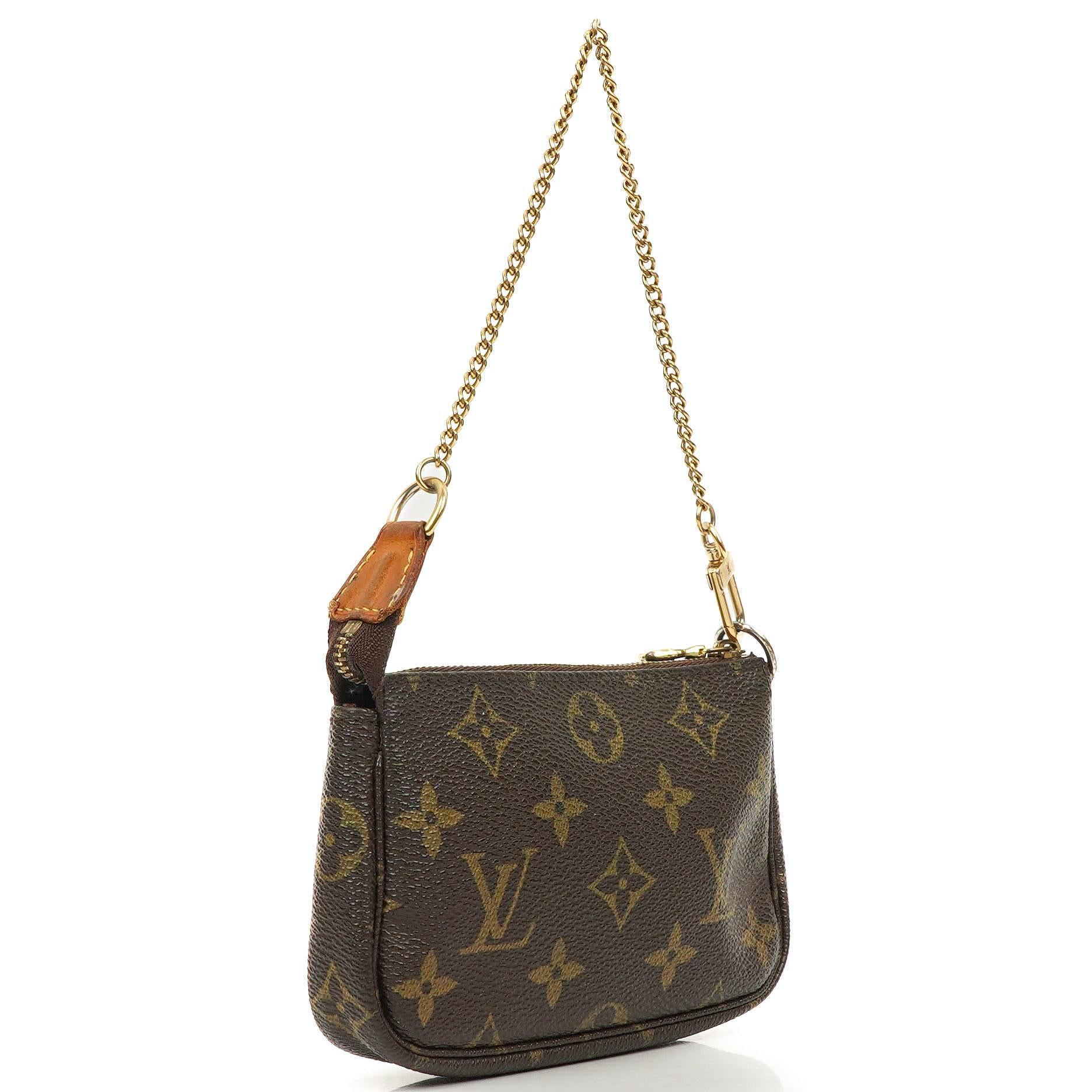 Louis Vuitton Mini Pochette Accessories Monogram Canvas Clutch Bag, 2007