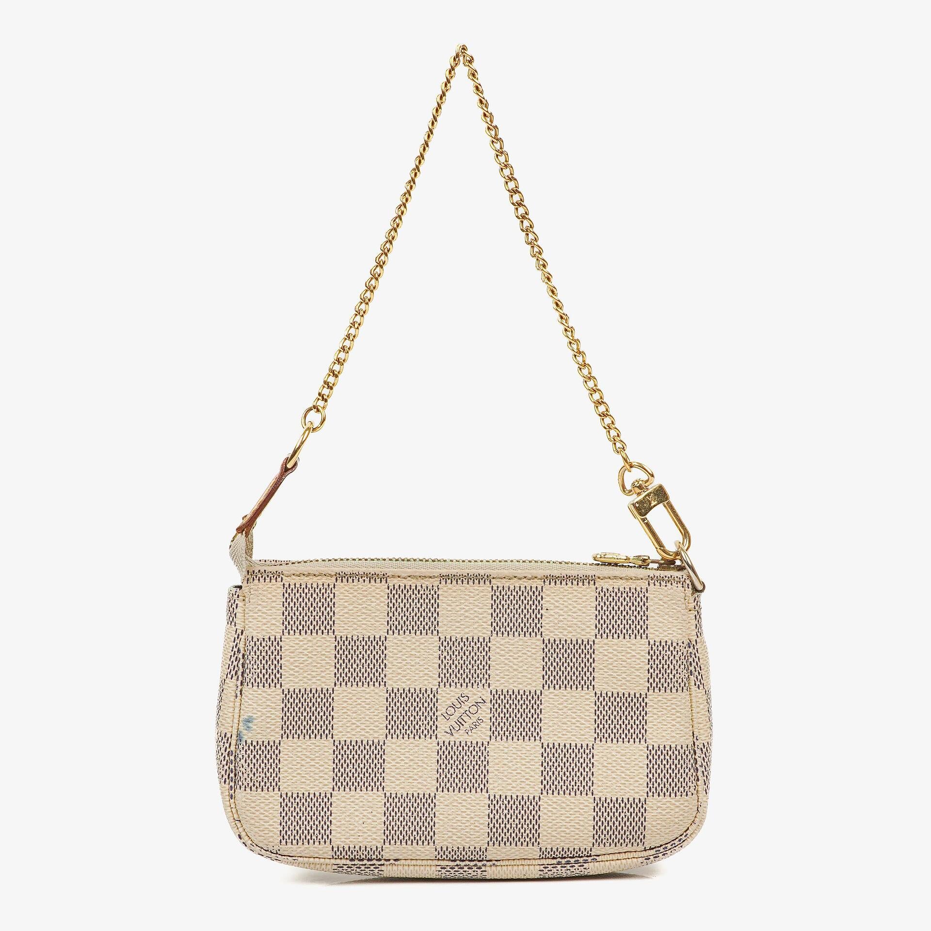 Louis Vuitton Mini Pochette Damier Azur Canvas
