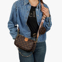 Louis Vuitton Multi Pochette Accessoires Monogram Canvas And Rose Clair Jacquard