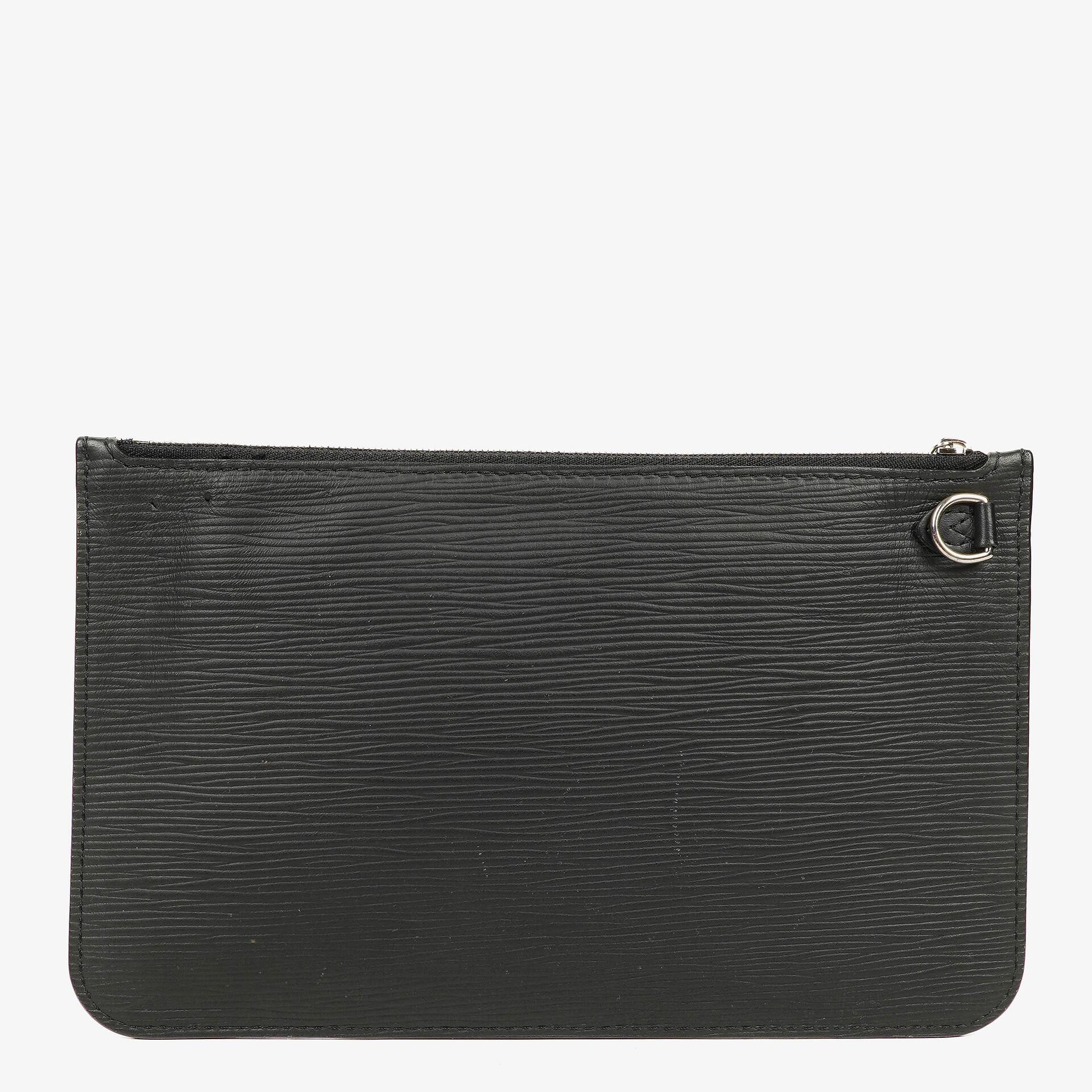 Louis Vuitton Neverfull Black Epi Leather Zippered Clutch Pouch