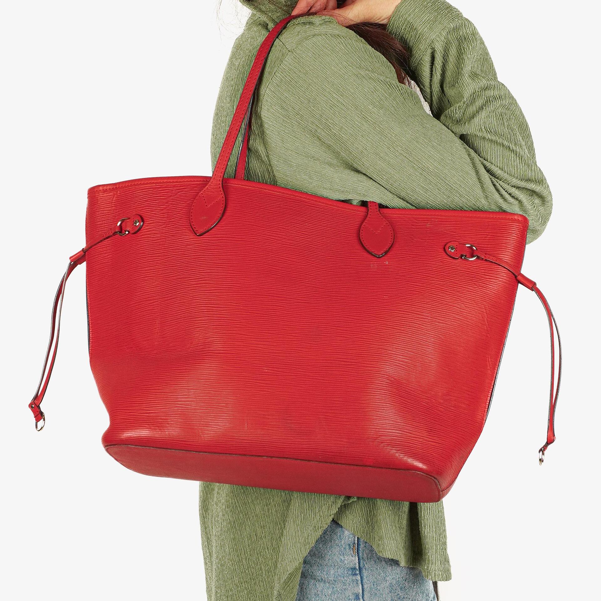 Louis Vuitton Neverfull GM In Red EPI Leather Tote Bag