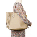 Louis Vuitton Neverfull MM Beige Empreinte Leather Tote Bag