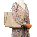 Louis Vuitton Neverfull MM Beige Empreinte Leather Tote Bag