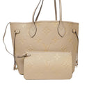 Louis Vuitton Neverfull MM Beige Empreinte Leather Tote Bag