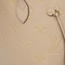 Louis Vuitton Neverfull MM Beige Empreinte Leather Tote Bag