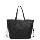 Louis Vuitton Neverfull MM Black Empreinte Leather Tote Bag