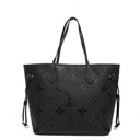 Louis Vuitton Neverfull MM Black Empreinte Leather Tote Bag
