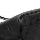 Louis Vuitton Neverfull MM Black Empreinte Leather Tote Bag