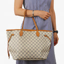 Louis Vuitton Neverfull MM Damier Azur Coated Canvas Tote Bag