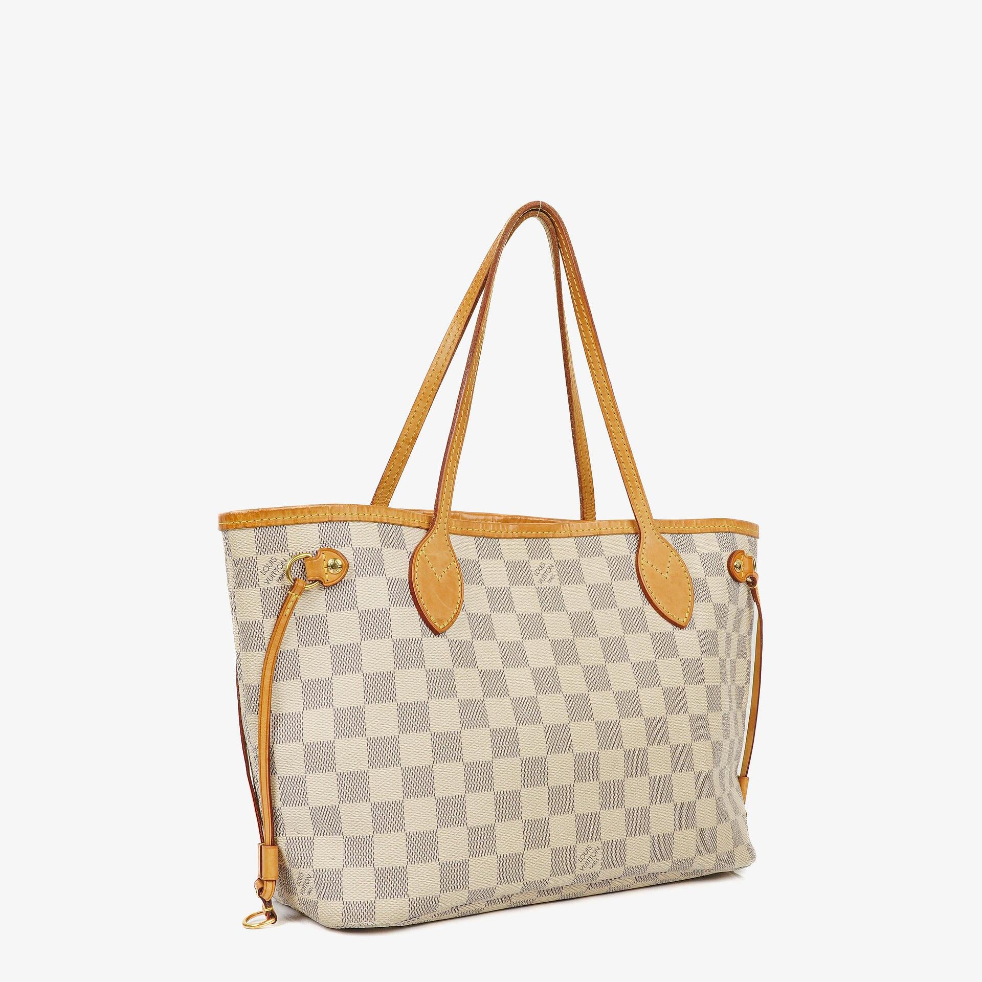 Louis Vuitton Neverfull PM Damier Azur Canvas Tote Bag