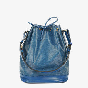 Sac bandoulière Louis Vuitton Noe Grande GM en cuir EPI bleu