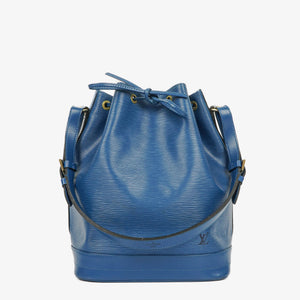 Louis Vuitton Noe Grande GM Blå EPI Läder Axelväska