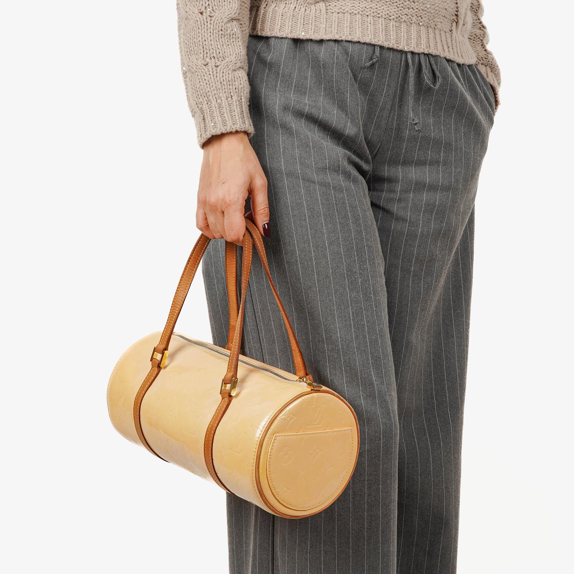 Louis Vuitton Papillon 30 Bedford Creamy Beige Monogram Vernis Leather Bag