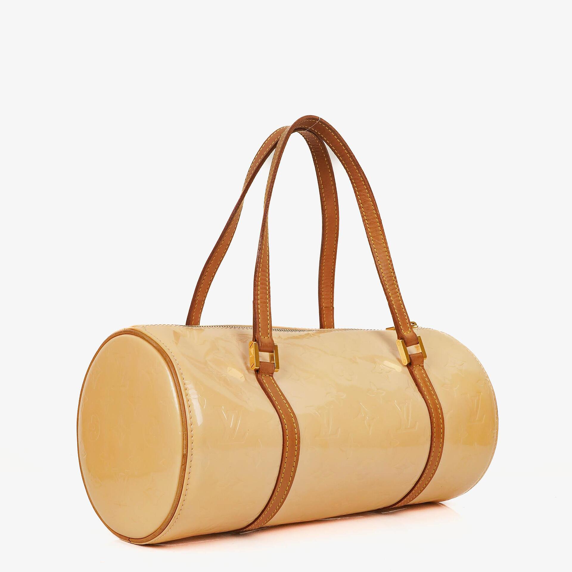 Louis Vuitton Papillon 30 Bedford Creamy Beige Monogram Vernis Leather Bag