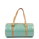 Louis Vuitton Papillon 30 Blue Monogram Vernis Leather Handbag