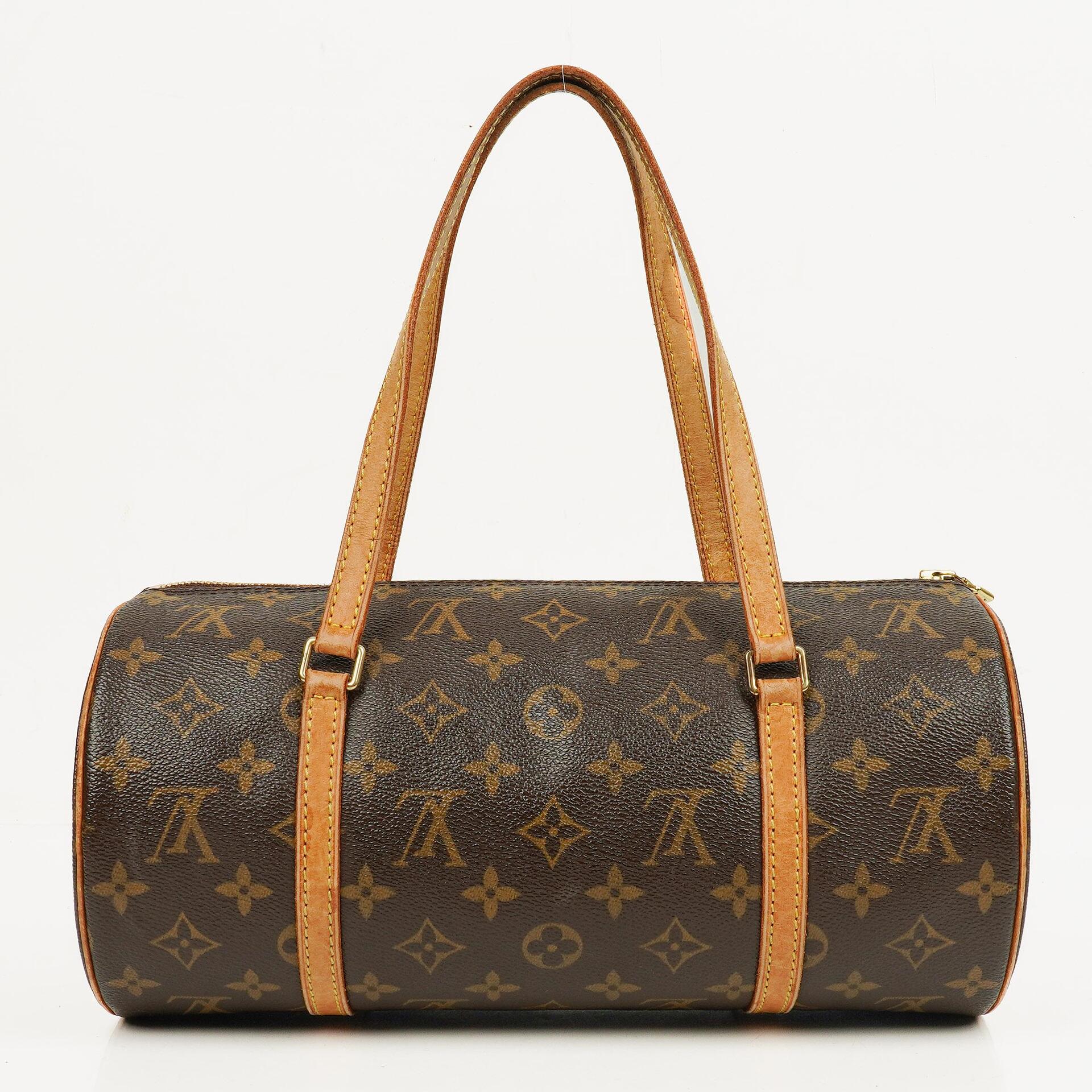 Louis Vuitton Papillon 30 Vintage Monogram Canvas Handbag With Mini Papillon Pochette