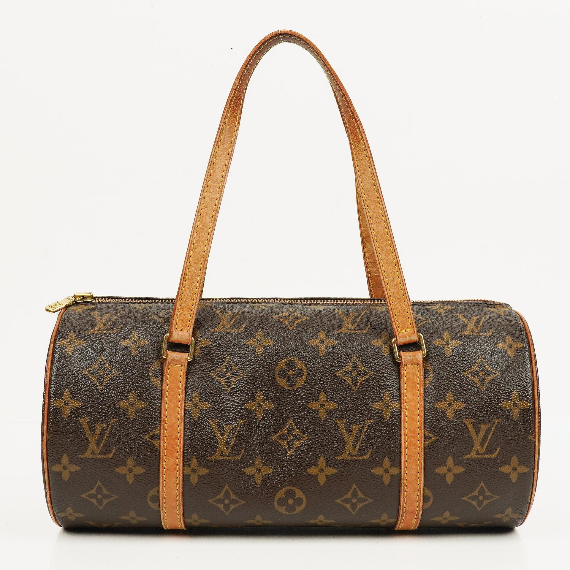 Louis Vuitton Papillon 30 Vintage Monogram Canvas Handbag With Mini Papillon Pochette