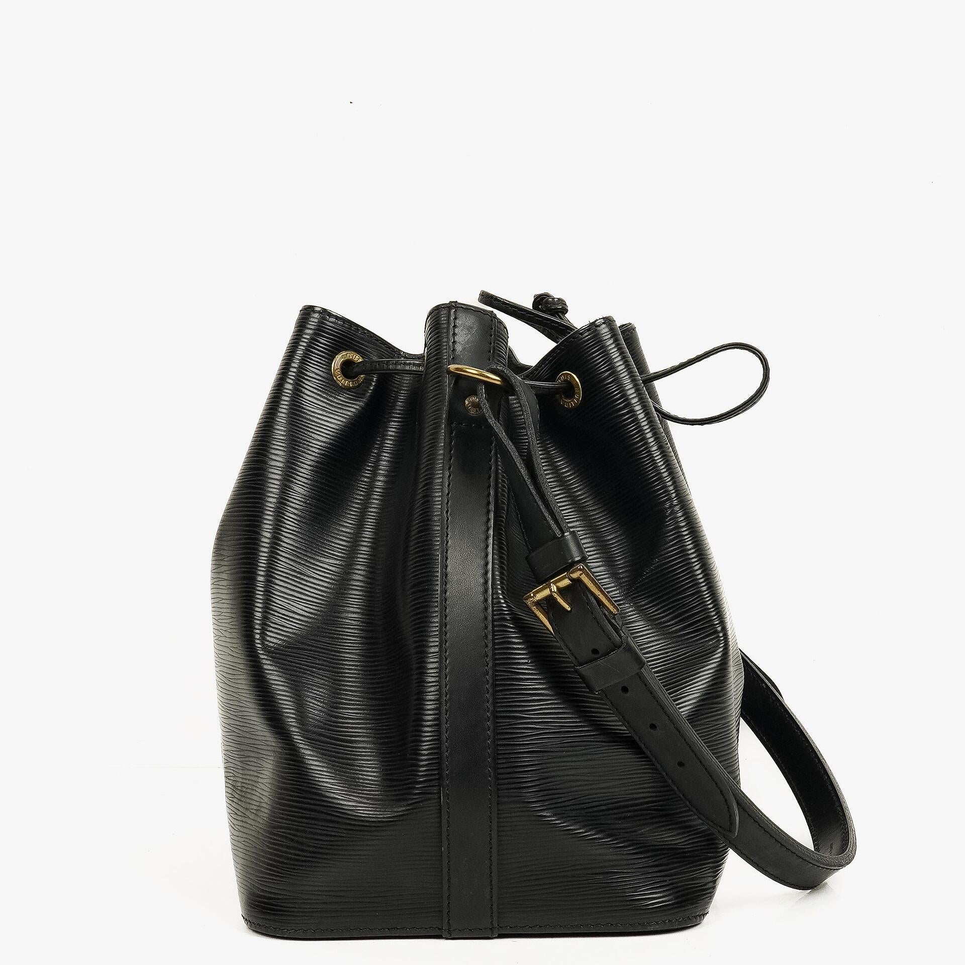 Louis Vuitton Petit Noe Black EPI Leather Shoulder Bag