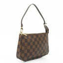 Louis Vuitton Pochette Accessoire Damier Ebebe Canvas Clutch Handbag