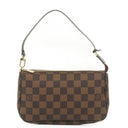 Louis Vuitton Pochette Accessoire Damier Ebebe Canvas Clutch Handbag