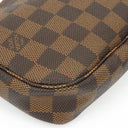 Louis Vuitton Pochette Accessoire Damier Ebebe Canvas Clutch Handbag