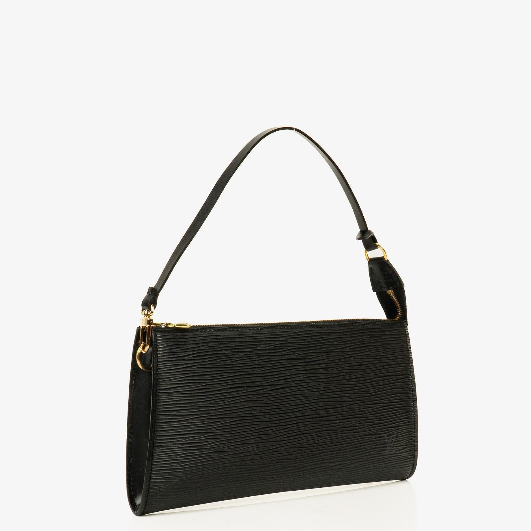 Louis Vuitton Pochette Accessoires Black EPI Leather Bag