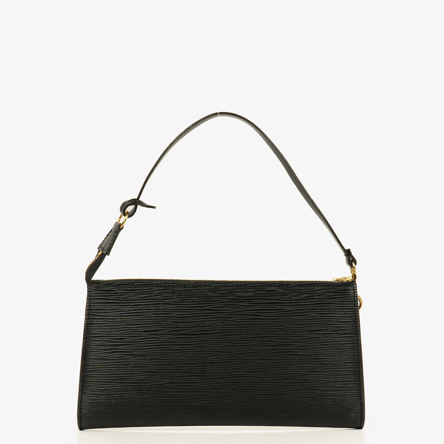 Louis Vuitton Pochette Accessoires Black EPI Leather Bag
