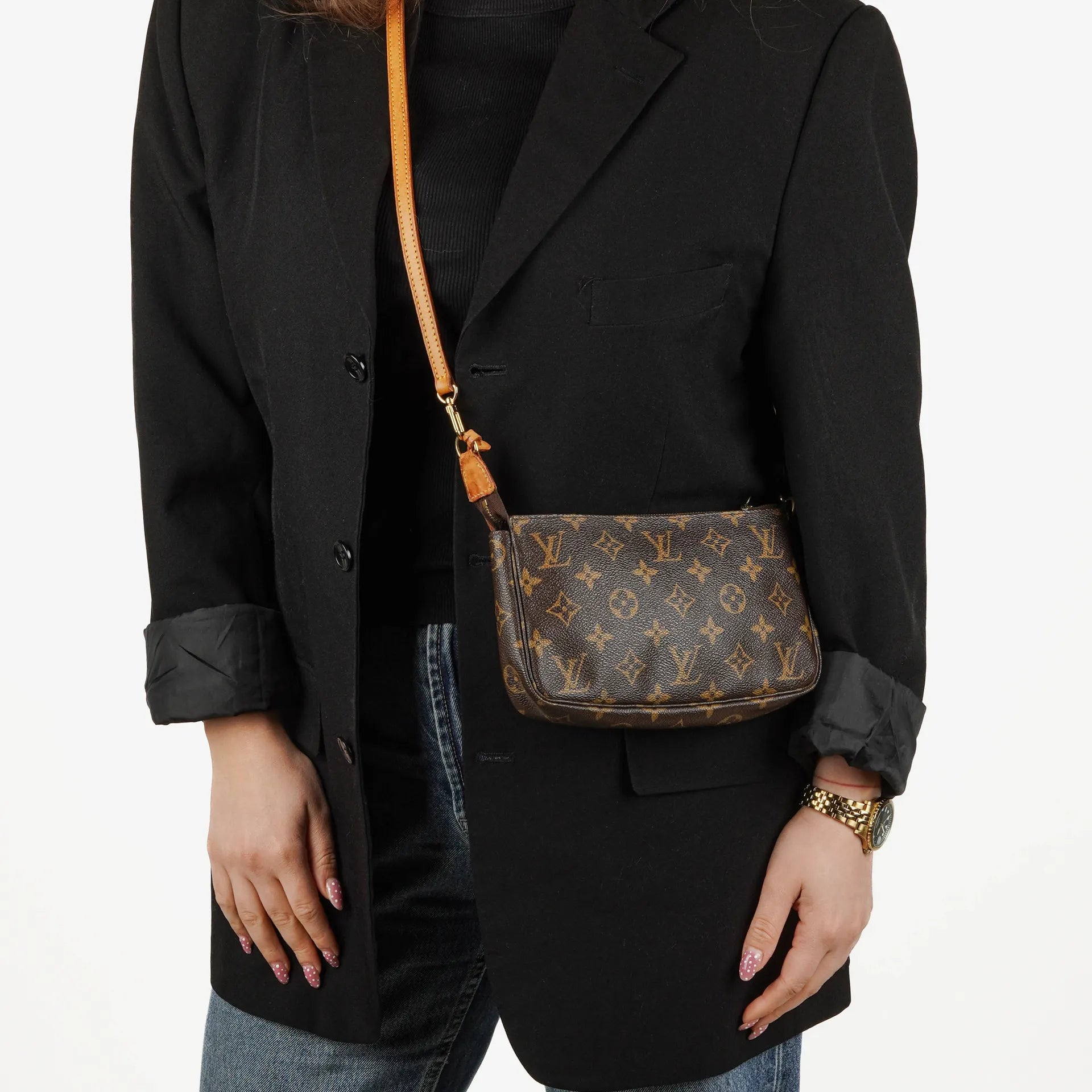 Louis Vuitton Pochette Accessoires Monogram Canvas Clutch Handbag