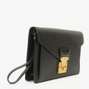 Louis Vuitton Pochette Sellier Dragonne Black Epi Clutch