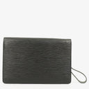 Louis Vuitton Pochette Sellier Dragonne Black Epi Clutch