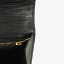 Louis Vuitton Pochette Sellier Dragonne Black Epi Clutch