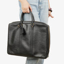 Louis Vuitton Porte-Documents Voyage Black EPI Leather Briefcase