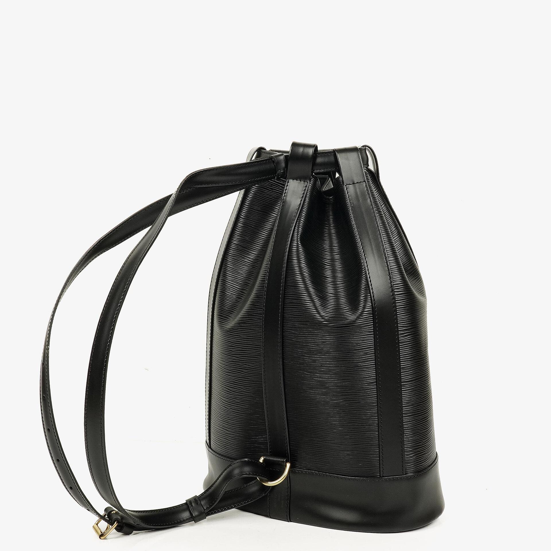 Louis Vuitton Randonnee PM Black EPI Leather Backpack