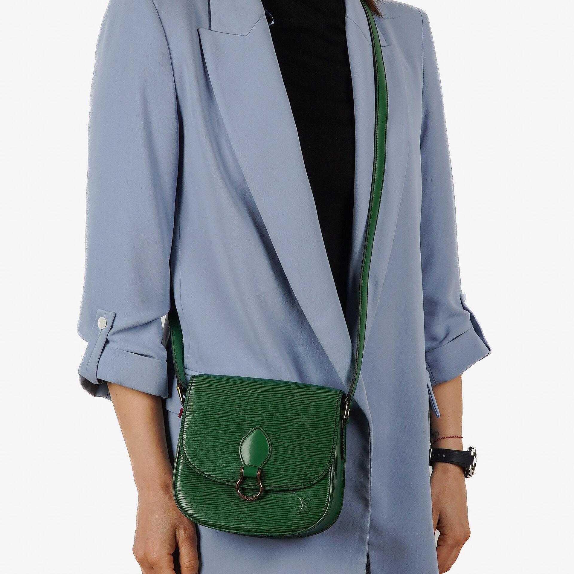 Louis Vuitton Saint Cloud Vintage PM Green EPI Leather Crossbody Bag