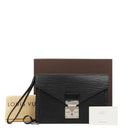 Louis Vuitton Sellier Dragonne Black EPI Leather Clutch Bag