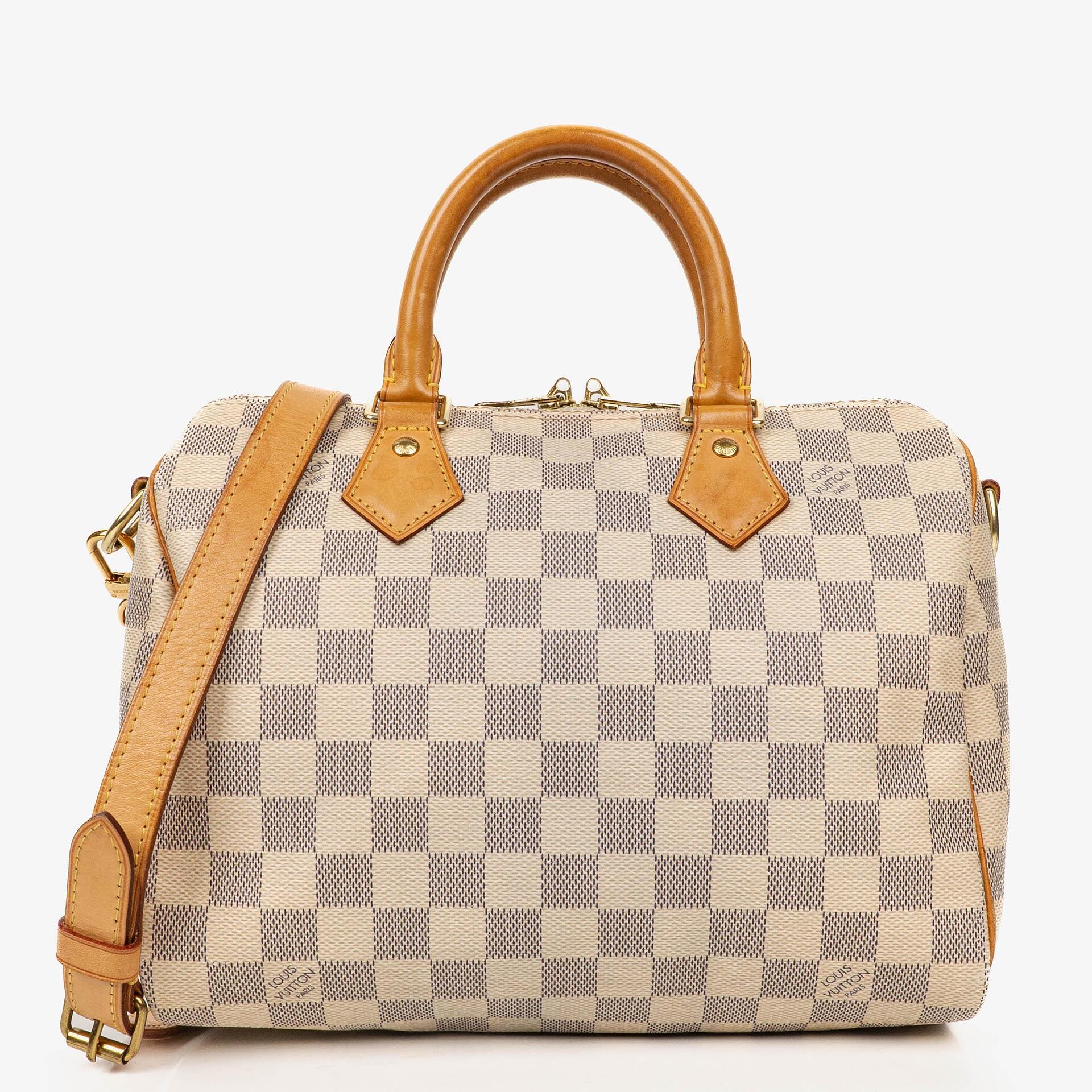 Louis Vuitton Speedy 25 Bandoulière Damier Azur Coated Canvas Handbag