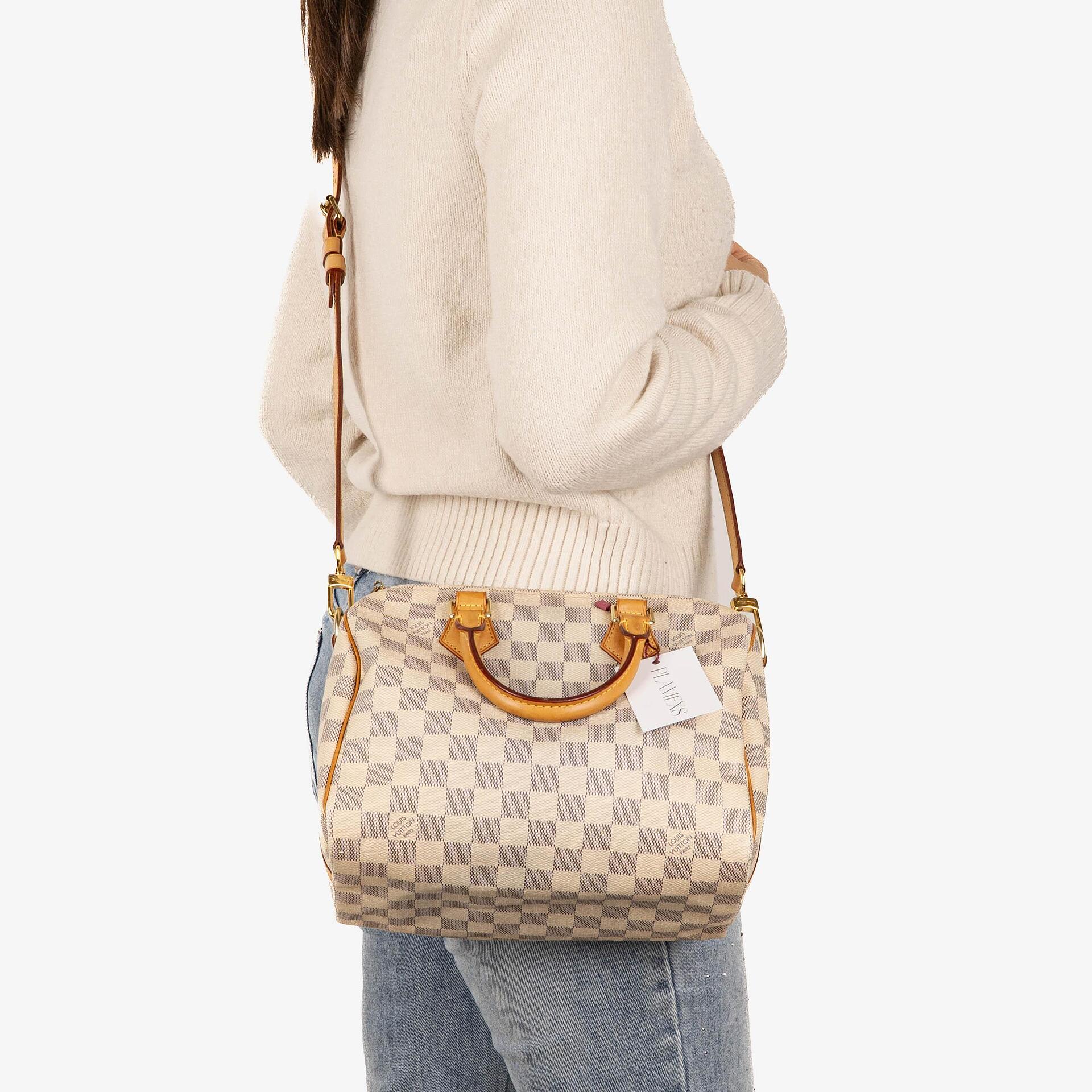 Louis Vuitton Speedy 25 Bandoulière Damier Azur Coated Canvas Handbag