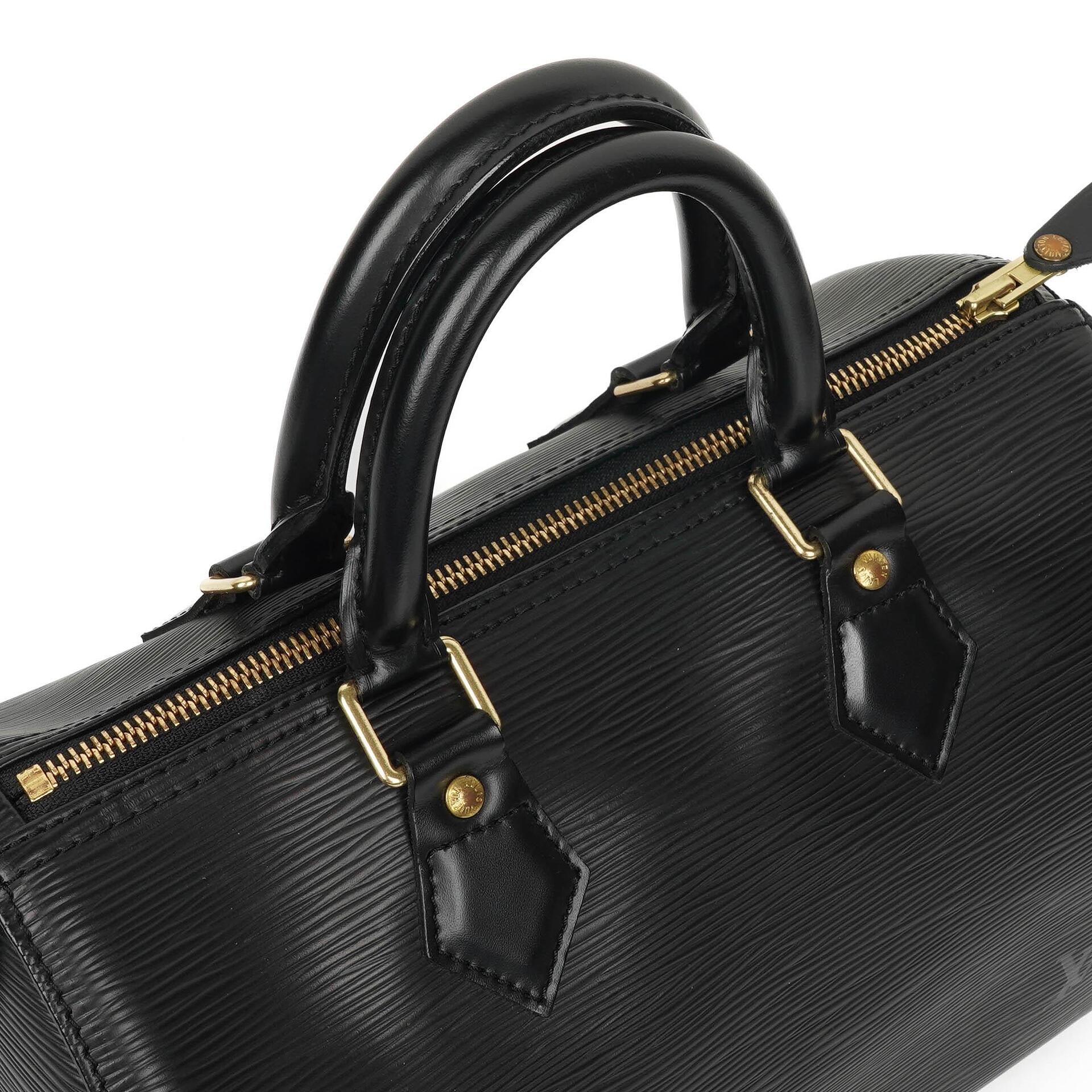 Louis Vuitton Speedy 25 Black EPI Leather Handbag