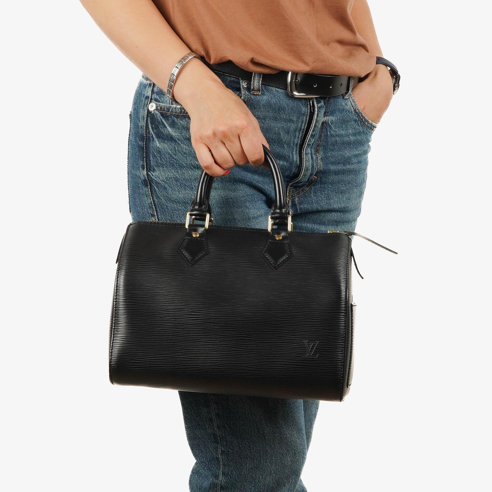 Louis Vuitton Speedy 25 Black EPI Leather Handbag