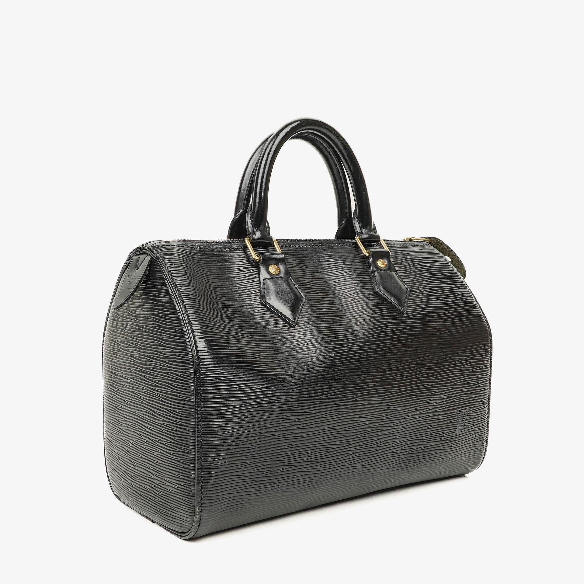 Louis Vuitton Speedy 25 Black EPI Leather Handbag