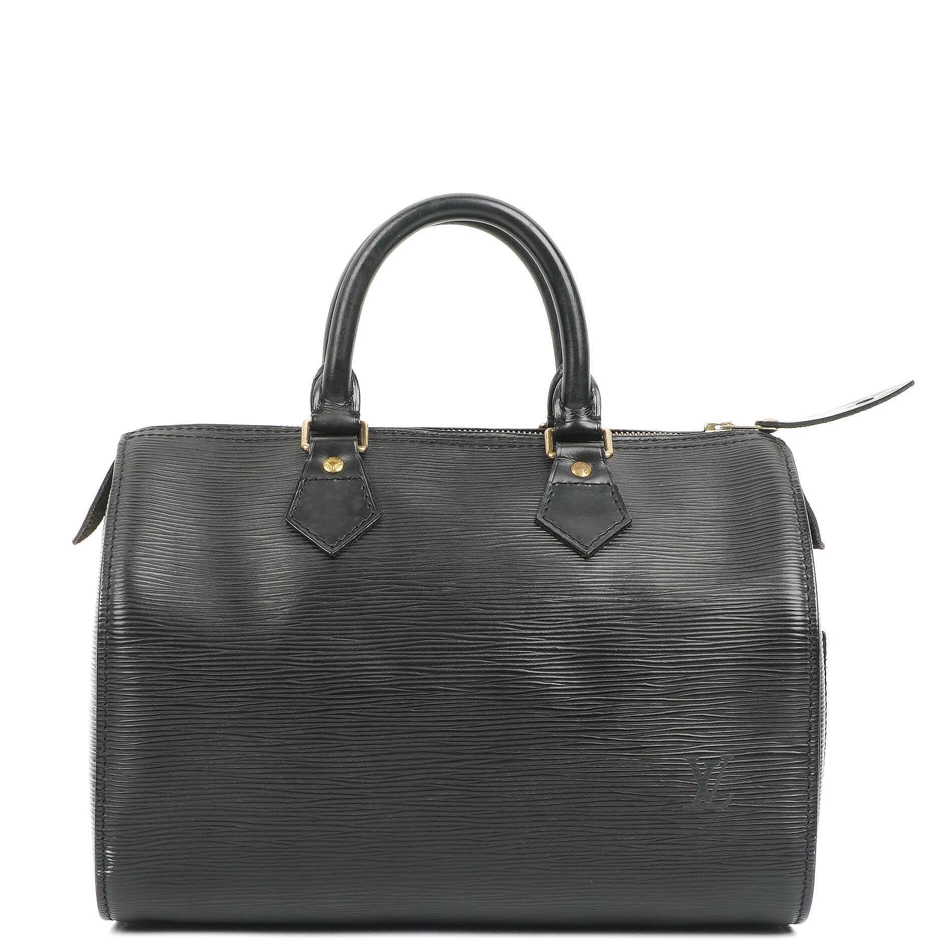 Louis Vuitton Speedy 25 Black EPI Leather Handbag
