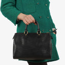 Louis Vuitton Speedy 25 Black EPI Leather Handbag