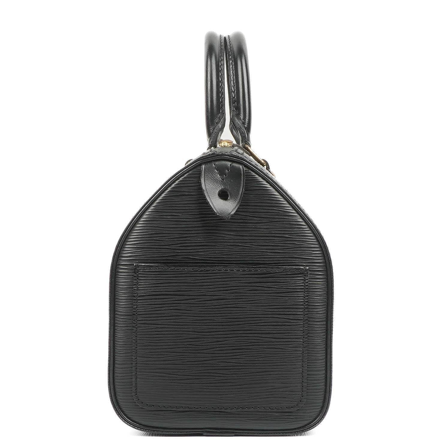 Louis Vuitton Speedy 25 Black EPI Leather Handbag