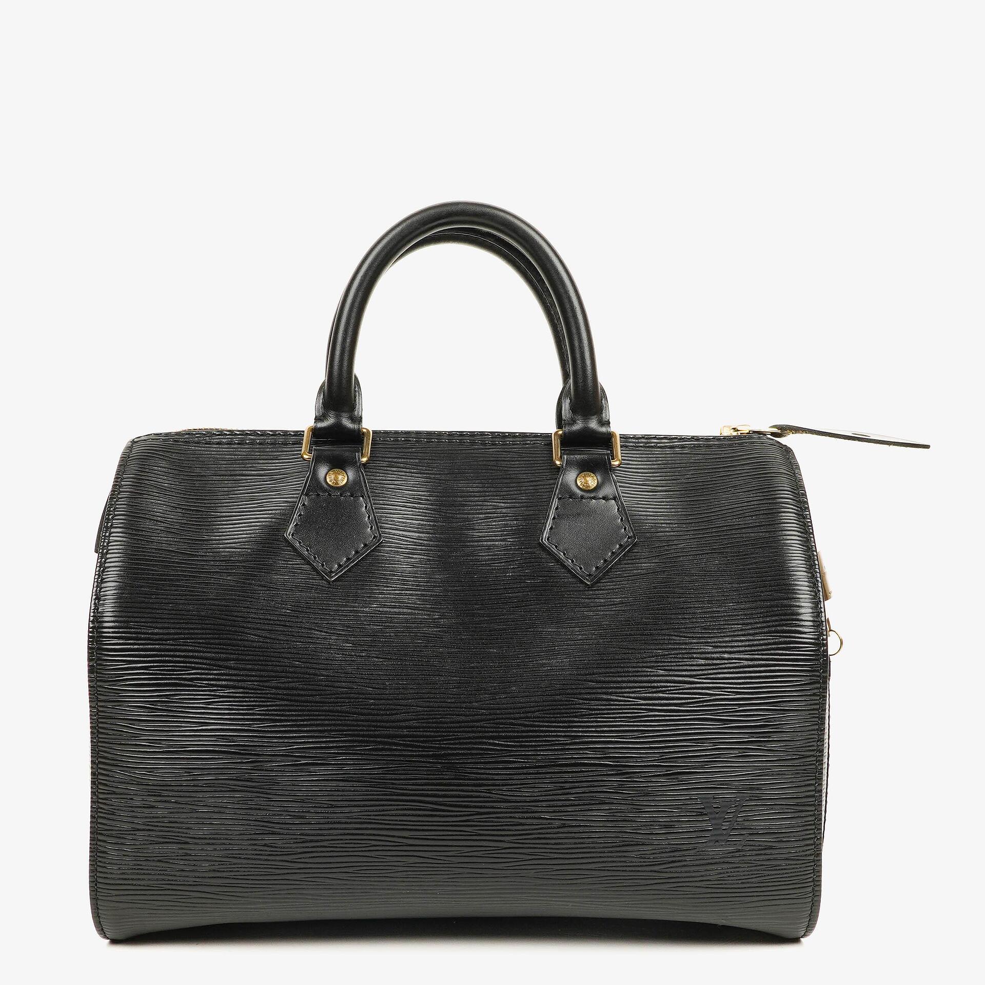 Louis Vuitton Speedy 25 Black EPI Leather Handbag
